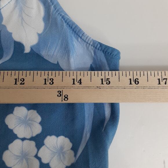 Hawaiian The Original Blue Hibiscus Mini Dress Tropical XS Made in Hawaii Resort - Picture 7 of 10